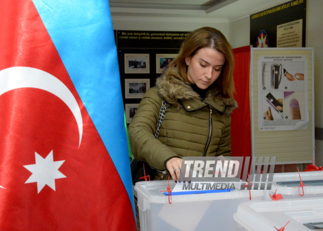 Azerbaijani parliamentary election kicks off. Baku, Azerbaijan, Nov.01, 2015